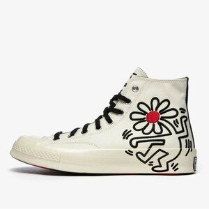 Keith Haring X Converse Mens 8 Womens 10 White Chuck 70 Egret High Top Sneakers